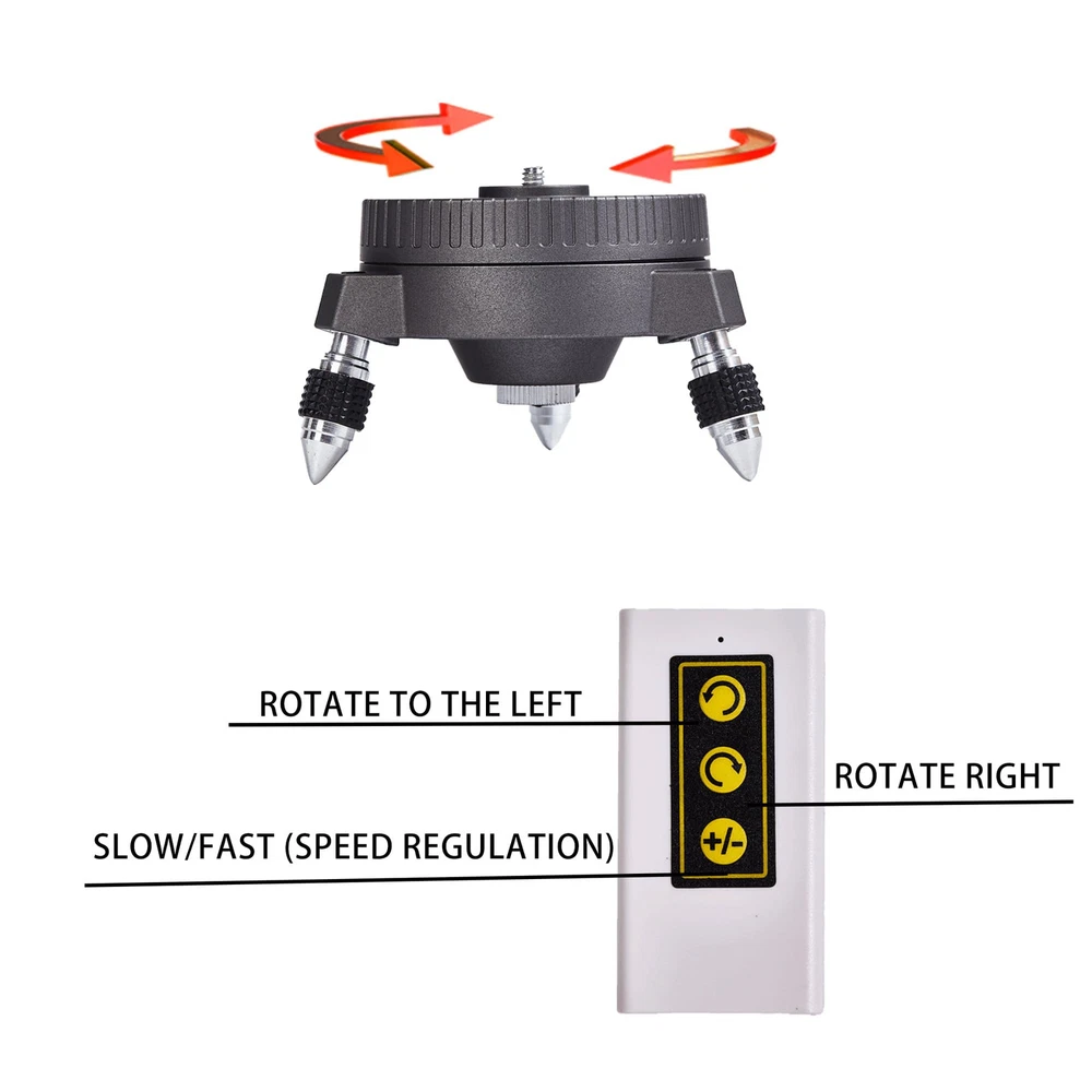 Laser level pole telescoping with electric rotating base 13.8 feet/4.2M laser...
