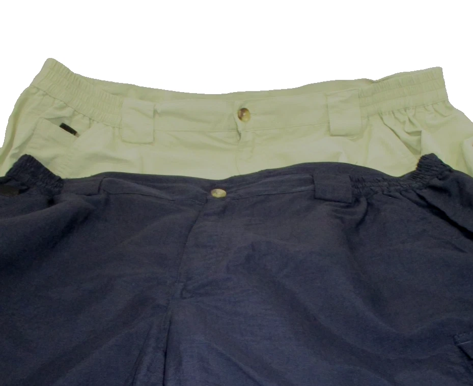 Bimini Bay Outfitters Fishing Cargo Shorts Mens 40 Navy & Cement Lot of 2