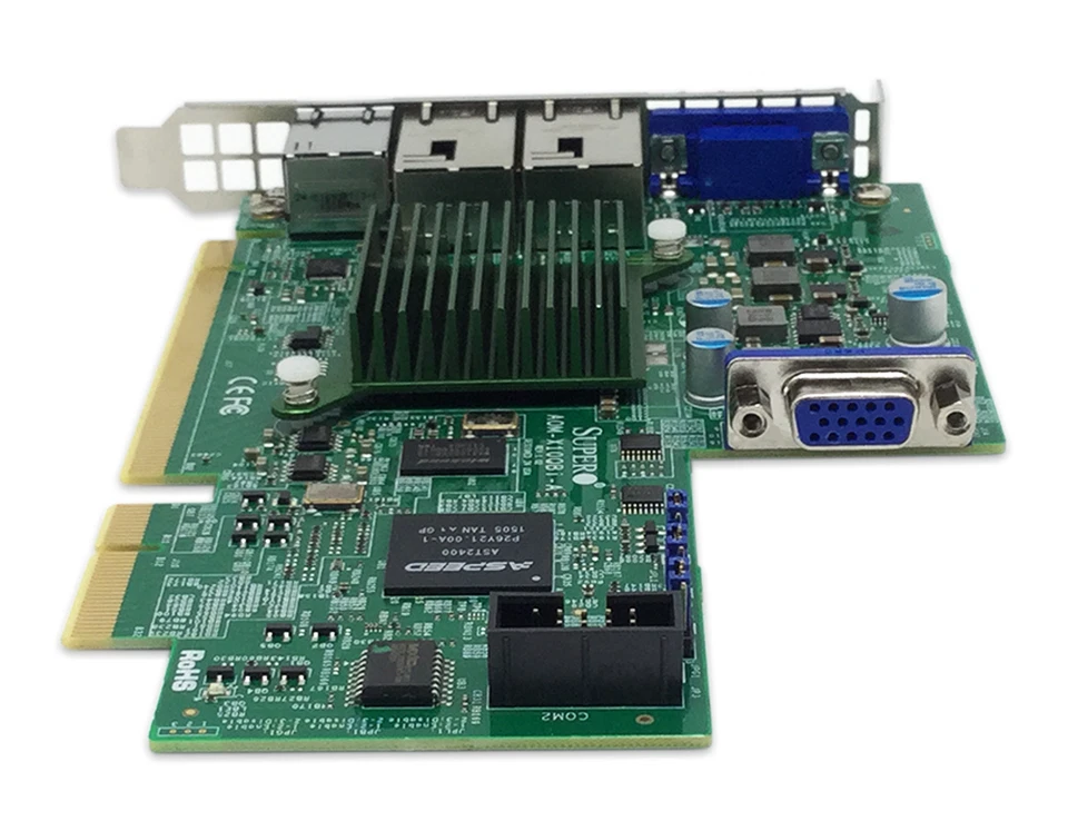 10GbE RJ45 Dual Port AOM-X10QBi-A Supermicro Intel X540 Chipset Low Profile - Image 2 of 4