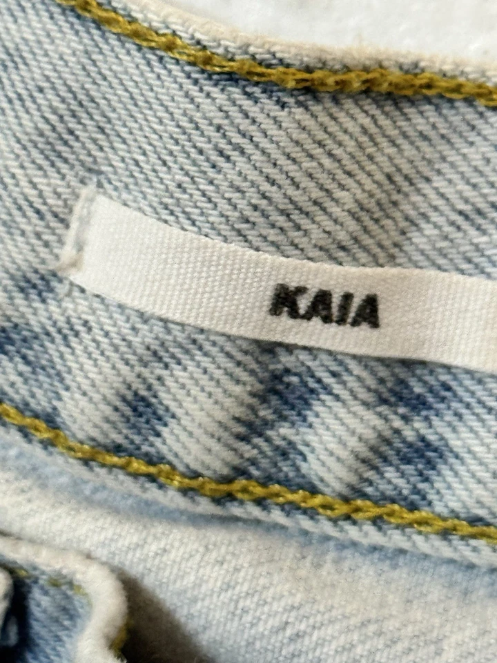 MNG by Mango Women’s Kaia Wide Leg Jeans Size 12 High Rise Light Blue Button Fly - Image 4 of 4