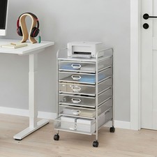6-tier Rolling File storage Cabinet, Mesh File Cabinet With Wheels For Home