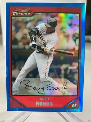 2007 Bowman Chrome 'Blue Refractor' Barry Bonds #237 serial'd 135/199