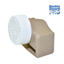Buckle Guard PRO seat belt button cover, Baby Proof Your Car, 1 Pack Tan 87121