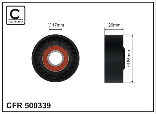 CAFFARO 500339 Tensioner Pulley, V-ribbed belt for MERCEDES-BENZ