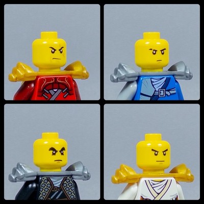 LEGO Ninjago ZX Minifigure Lot Kai Cole Jay Zane W/ Weapons