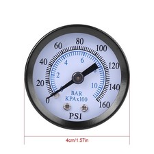 Mini Pressure Gauge For Fuel Air Oil Water 0-160psi0-10bar 18 Npt Thread