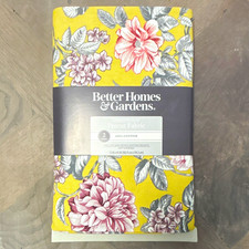 Better Homes Gardens Floral Cotton Fabric 2 yds Precut Yellow Pink Gray 45"