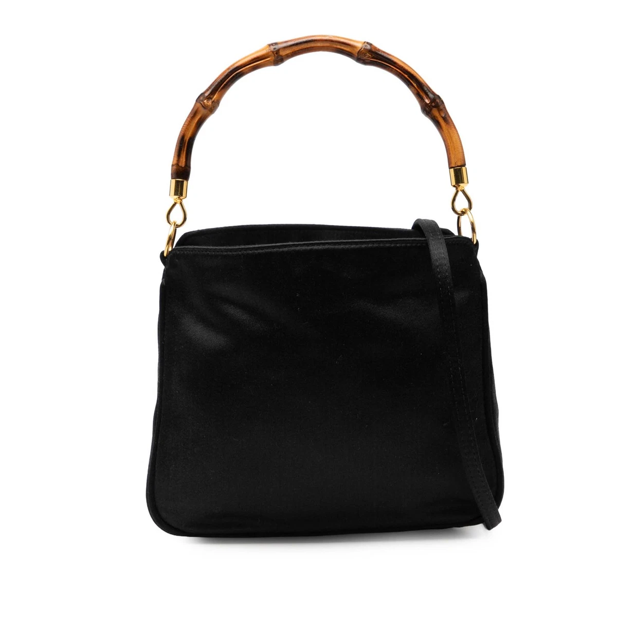SALE❗稀少ヴィンテージGUCCI ブラックサテンミニバンブーバッグ Gucci Bamboo Satin Bags & Handbags for Women for sale | eBay