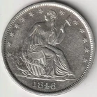 BETTER DATE 1846-O SEATED LIBERTY HALF DOLLAR AU DETAILS