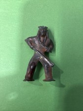 Native Indian Lead Warrior Holding Knife  Rifle 2.5  Tall
