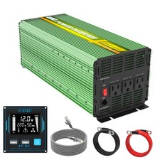 EDECOA 2000W Power Inverter DC 12V to 110V 120V AC Converter Remote RV Trcuk
