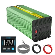EDECOA 2000W Power Inverter DC 12V to 110V 120V AC Converter Remote RV Trcuk