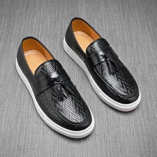 Men's Flat Walking Driving Shoes Fashion Low Cut Comfort Business Leather Shoes
