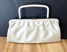 Vintage 1960s Garay White Faux Leather Conver...
