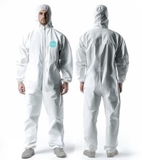 Andes Safety Hazmat Suits, Heavy Duty Full Body Disposable Paint Suits, Coverall