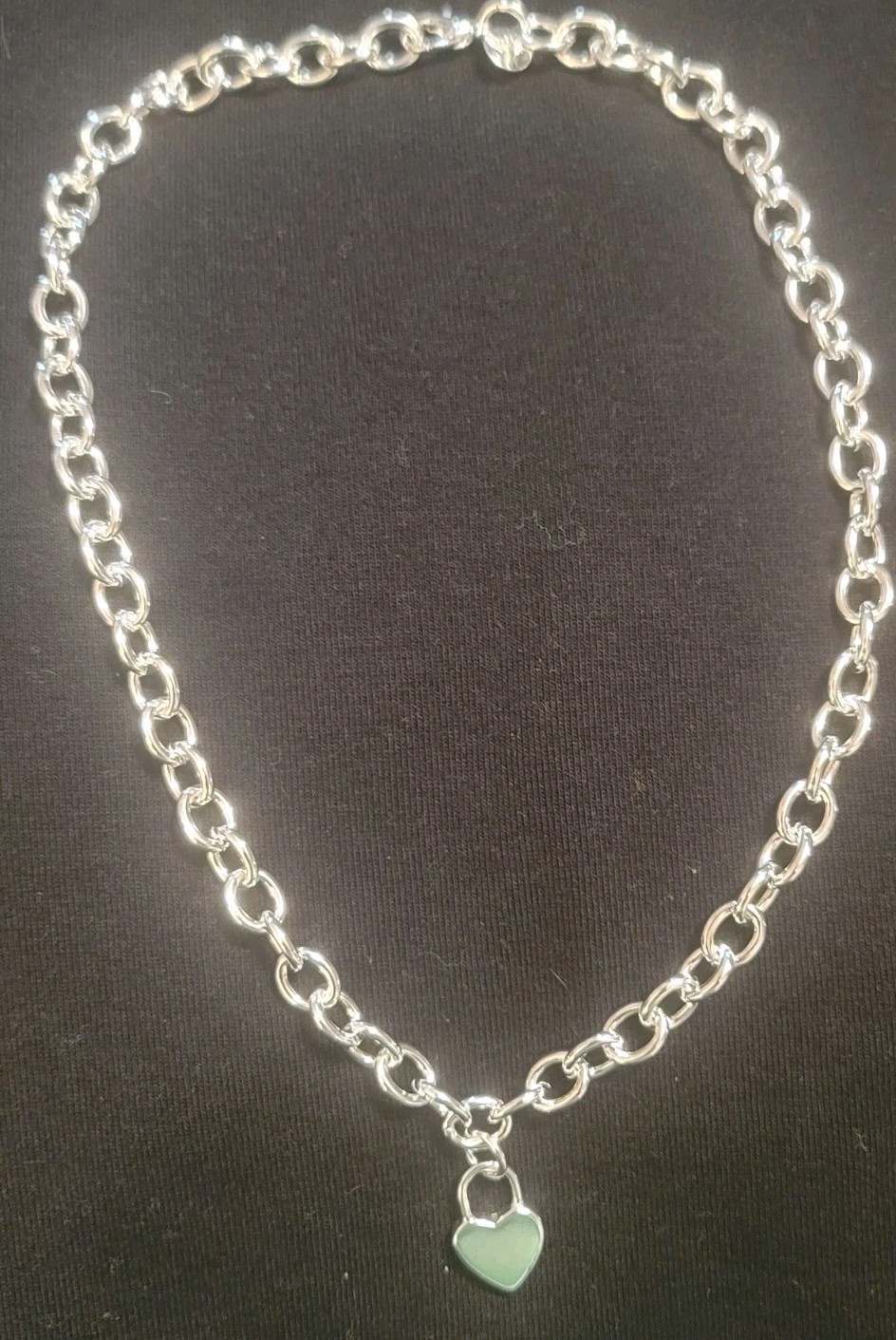 🩵 New 18" Rolo Link Heart Pendant Chain Tiffany & Co Compatible Necklace  🩵
