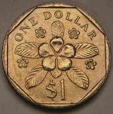 SINGAPORE 1 Dollar 1988 - Aluminium-Bronze - aUNC - 1247 *