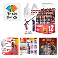 12 Pack Spray Foam Insulation Kit - 30oz for Soundproofing & Insulation