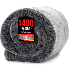 Ivality® XXL Auto Trockentuch 1400 GSM - 80x50cm Microfasertuch Lackschonend