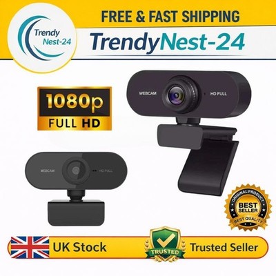 Full HD 1080p Webcam USB Autofokus Webkamera mit Mikrofon für PC Laptop UK