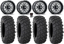 ITP Momentum 14" Wheels Milled 30" XTR370 Tires Yamaha Viking Wolverine
