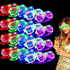 20 Pack LED Glasses Party Favors, 6 Colors Light up Glasses Glow in the Dark Par