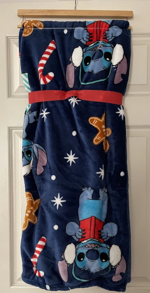 Disney Stitch Christmas Gingerbread Jete Blanket Throw 60 x 70" - Image 3 of 3