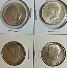4 Lot 1964-P Kennedy Half Dollar 90% US Silver Coins