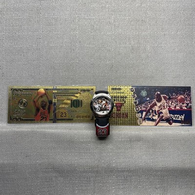 Vintage 1997 Michael Jordan #23 Wilson Watch Chicago Bulls w/ 2 Gold Foils