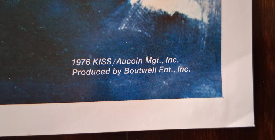 Póster vintage 1976 AUCOIN 22 x 34 Gene Simmons - NUEVO NOS en muy buen estado+ Foto 3 de 4
