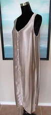 Holly Harp Long Silk Champagne Vest Sz S/P