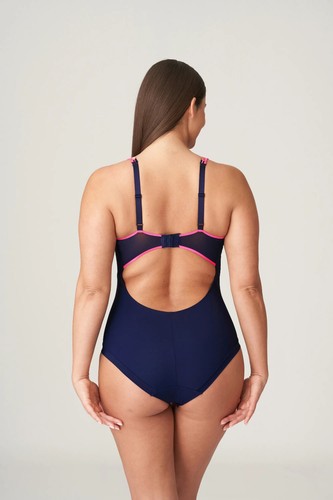 Body Prima Donna DEVDAHA semi-sdraiato 0463442, taglia 75 Cup E, velluto blue, NUOVO - Foto 4 di 5