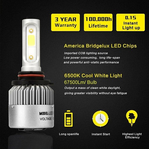 For Toyota Camry 2007-2014 6PC LED Headlight High/Low Fog Light Combo Bulbs Kits - 第 10/12 張圖片