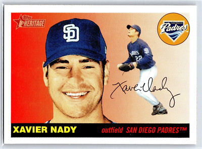 XAVIER NADY 2004 Topps Heritage San Diego Padres Baseball Card #165