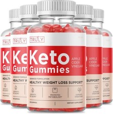 (5 Pack) Truly Keto ACV Gummies,  Apple Cider Vinegar Capsules...