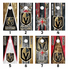 Vegas Golden Knights Cornhole Wrap Skin Decal Vinyl Sticker MANY DESIGNS SK87