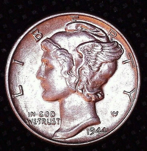 1944-P Mercury Silver Dime Uncirculated Coin 10(C) #161