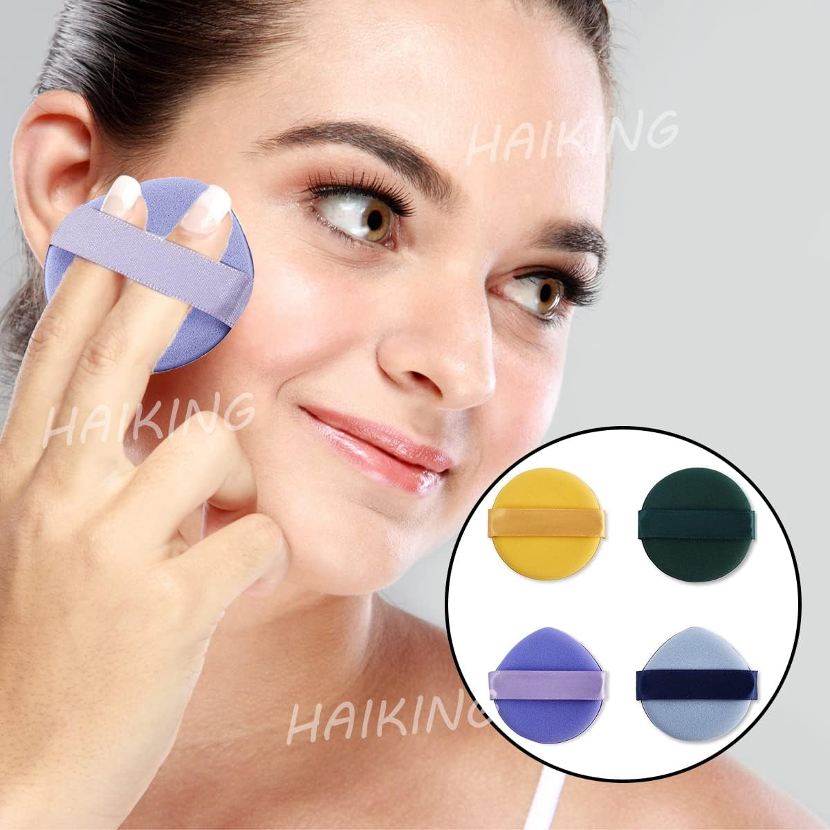 Sponge Powerpuff Air Cushion Power Puff, 4 Pcs Reusable Soft Blending Sponge Makeup Puff ...