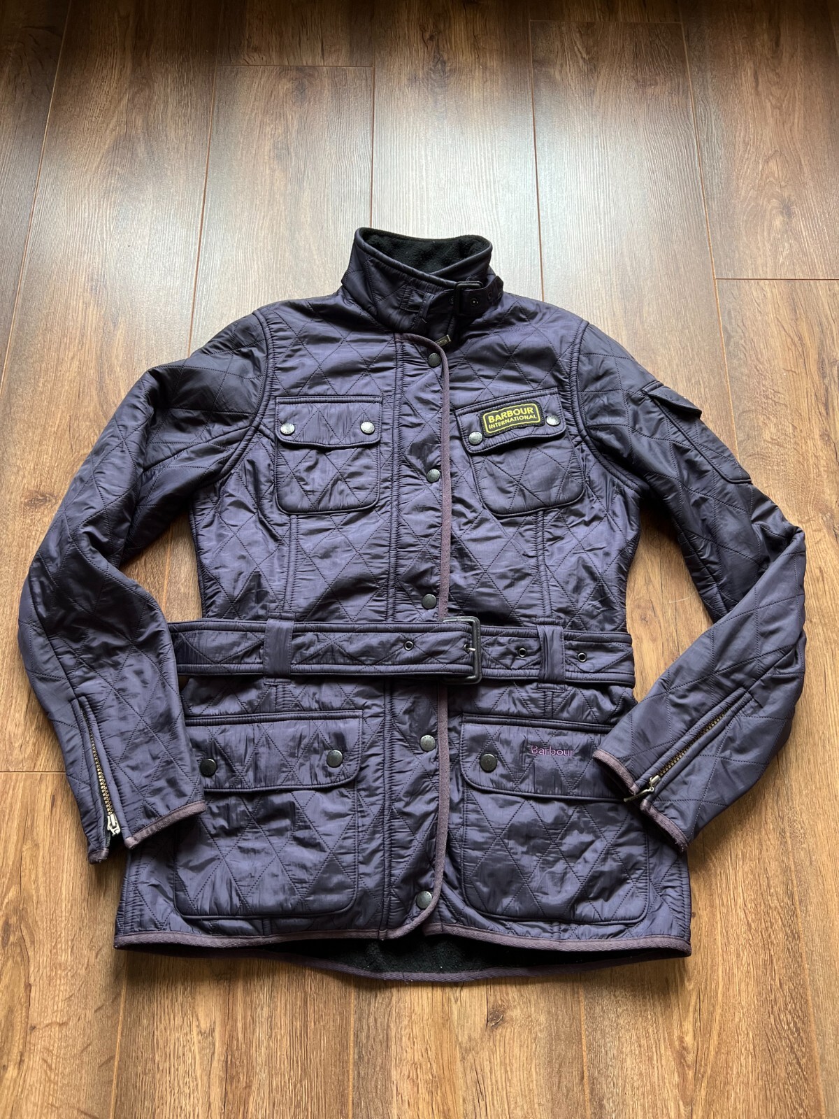 Barbour Women's Quilt Grey Jacket Size UK 10 S