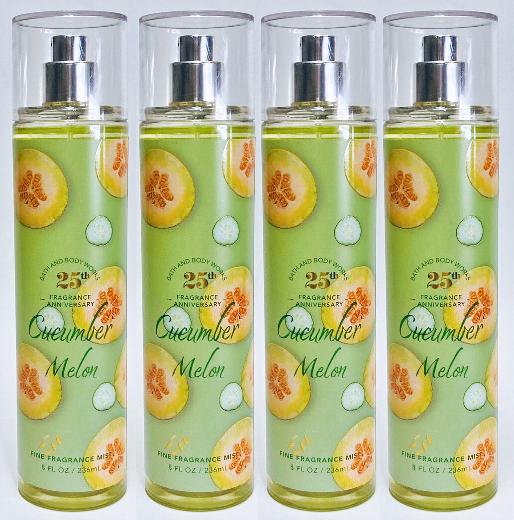 4 Bath & Body Works CUCUMBER MELON Fine Fragrance Mist Body