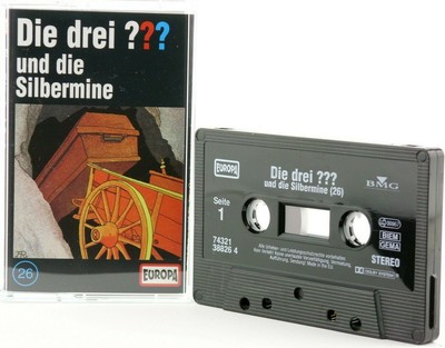 Die Drei 26 Fragezeichen Und Die Silbermine Hörspiel Mc Schwarz Kassette Ebay - 