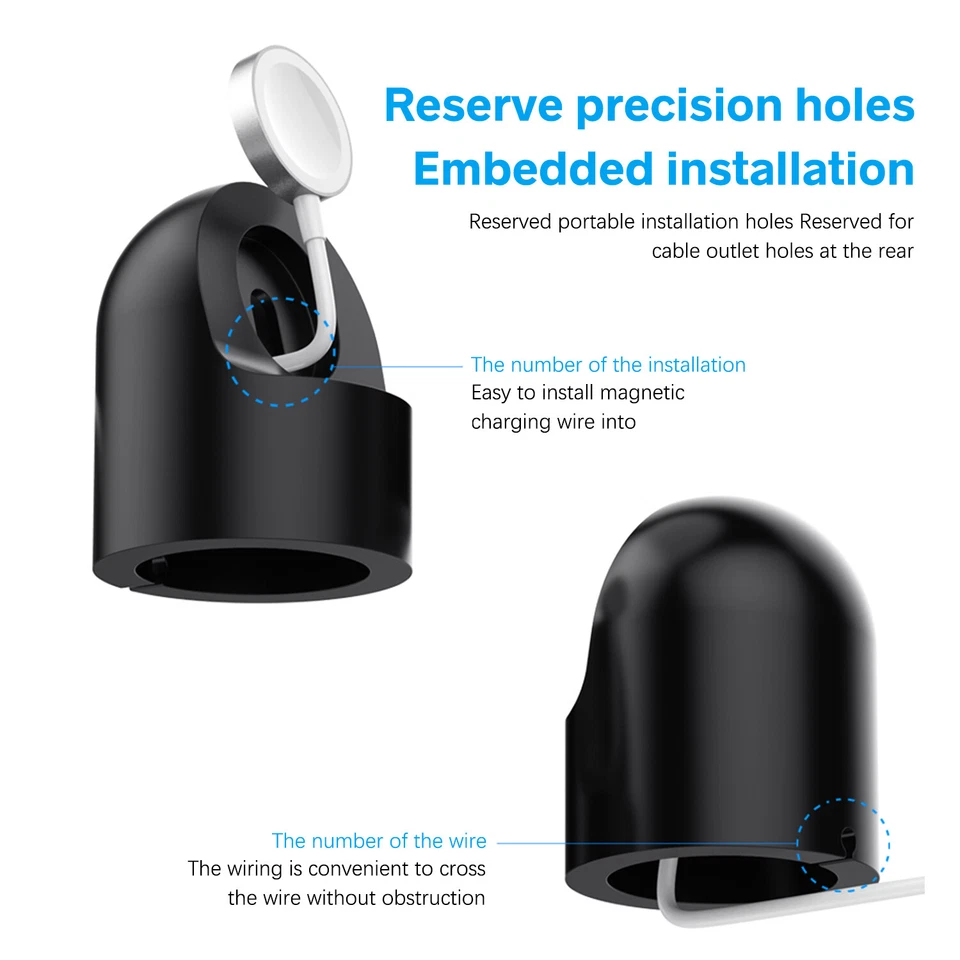 Soporte de base de carga de cargador de silicona para Apple Watch Series 7 6 5 4321 SE Foto 3 de 4