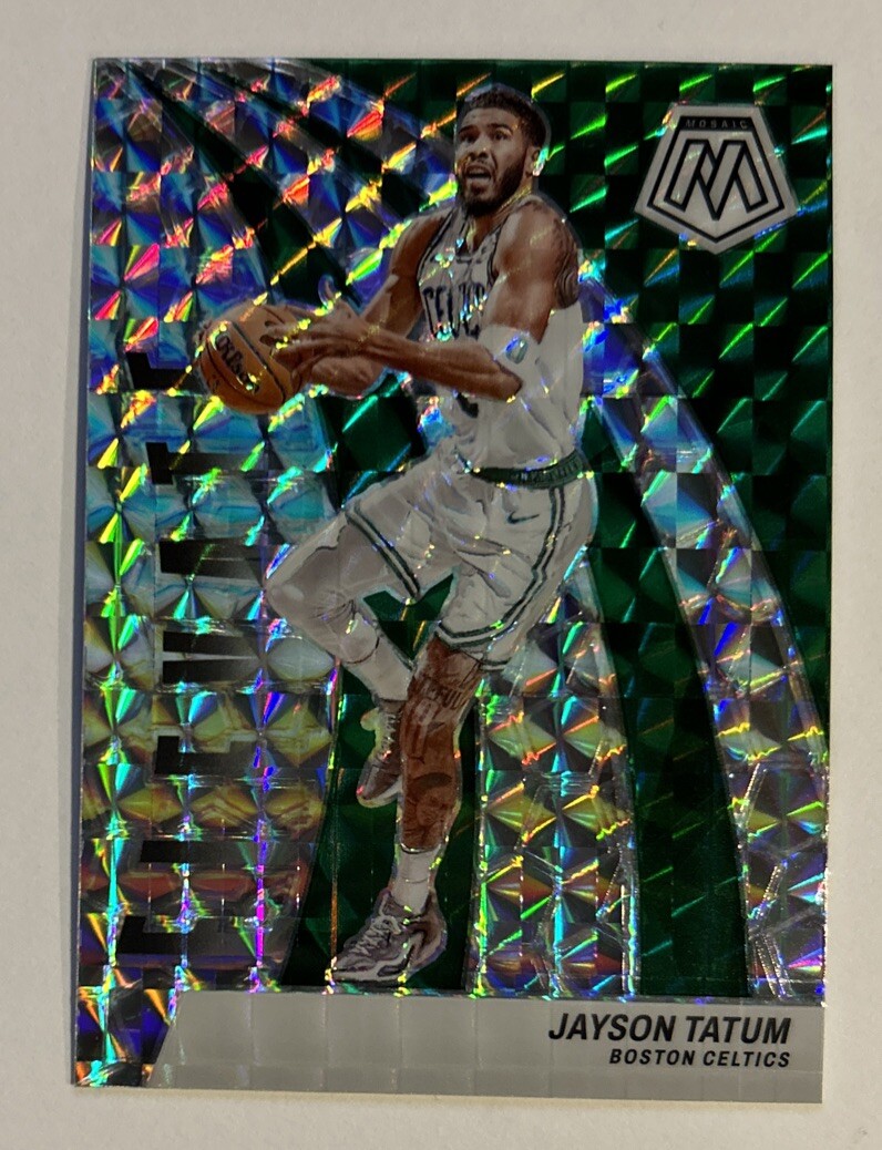 2023-24 Panini Mosaic Jayson Tatum #3 Elevate Silver Mosaic Prizm 