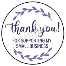 THANK YOU FOR SUPPORTING MY SMALL BUSINESS ENVELOPE SEALS LABELS STICKERS