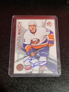 2016-17 UD SP Authentic Future Watch Auto /999 Rookie RC Mathew Barzal