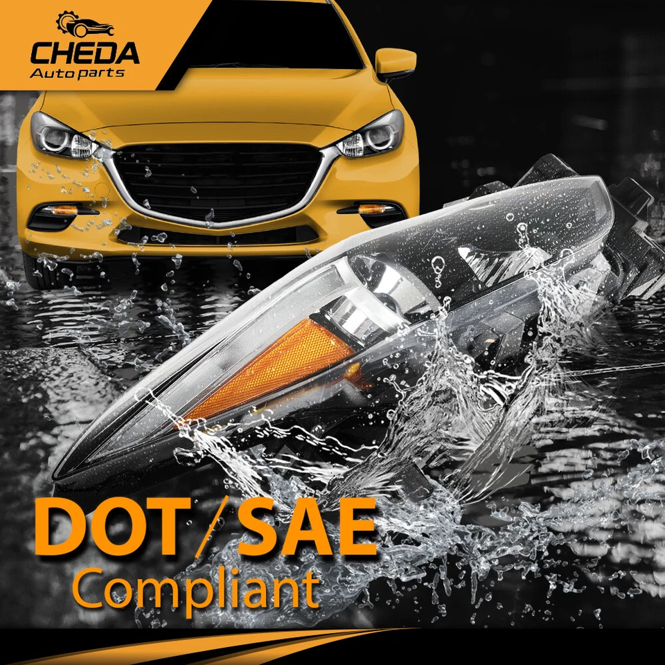 Faros delanteros transparentes negros halógenos izquierda + derecha aptos para Mazda 3 2017-2018 Foto 4 de 4