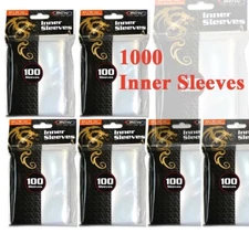1000 Inner Card Sleeves BCW Protect MTG Pokemon Gaming Cards Archival Bags 64x89