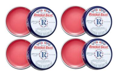 Smith's Rosebud Salve 0.8 oz Pack of 4 Multi-Purpose Lip Balm and Skin Care
