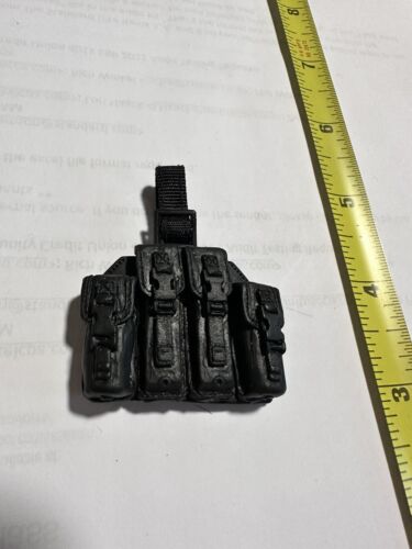 1/6 Scale Black Ammunition Pouch Drop Leg - Picture 1 of 1