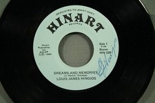rare 45 record Louis James Hinojos Dreams and Memories signed country lounge